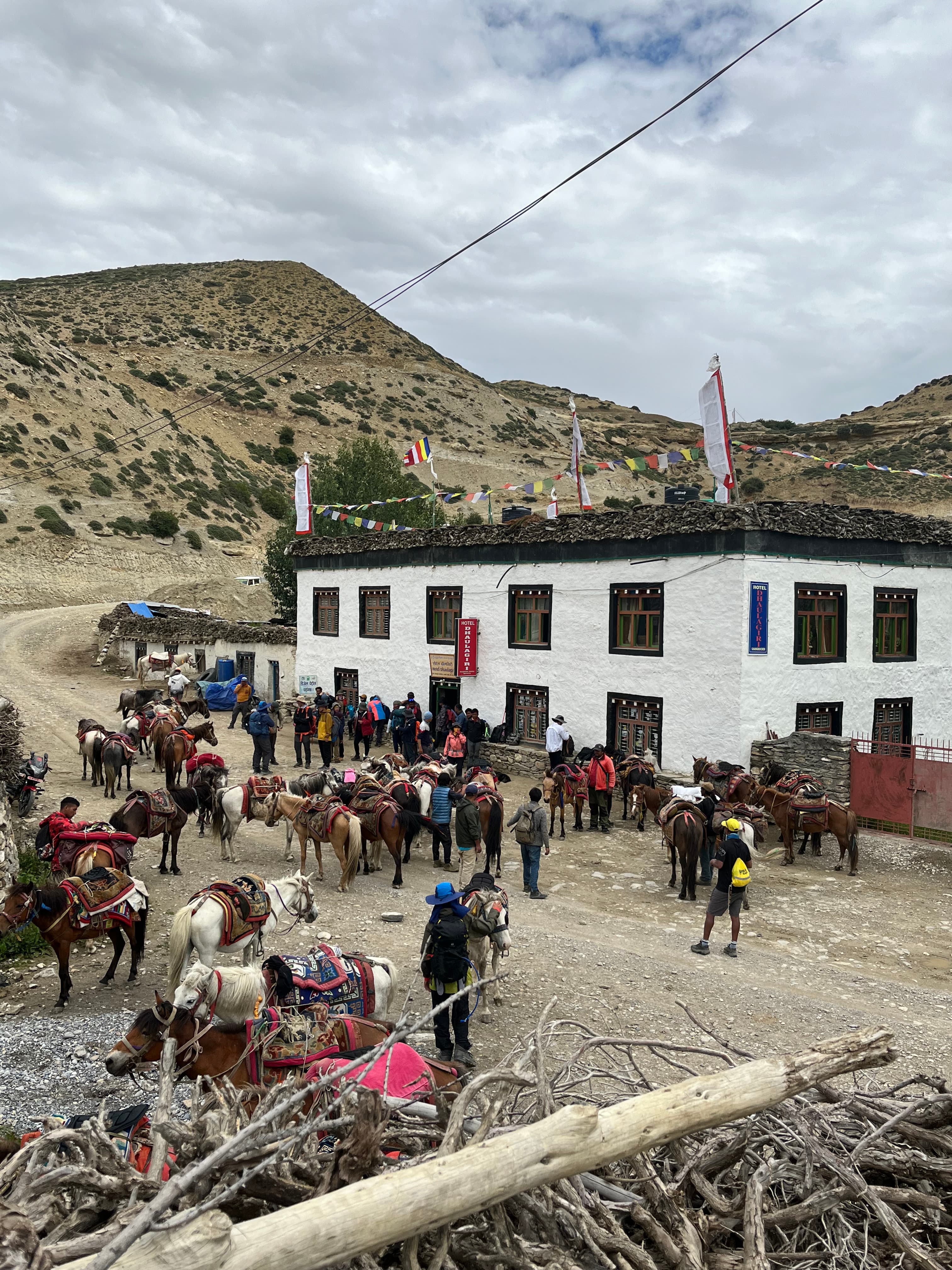 Hotel Dhaulagiri courtyard